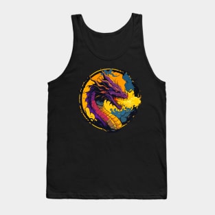 Fire Breathing Dragon - Cartoony Tabletop Dungeons & Dragons inspired High Fantasy Art of a Mythical Creature Tank Top